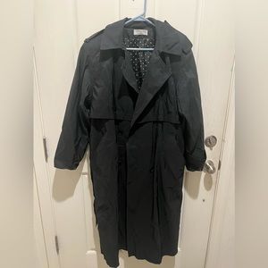 VINTAGE FORECASTER OF BOSTON TRENCH RAINCOAT,‎ BLACK,